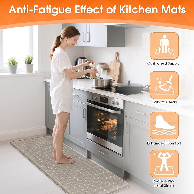 TranquilRelax Kitchen Mats, Cushioned Anti Fatigue Kitchen Mats - Image 4