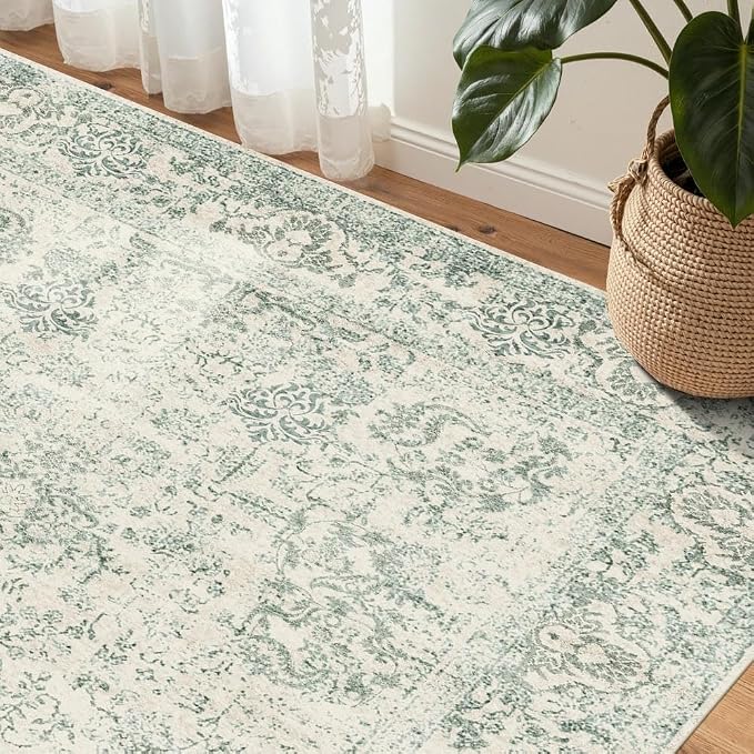 Rugxara Washable Area Rug for Living Room, Vintage Boho Rugs for Office - Image 4
