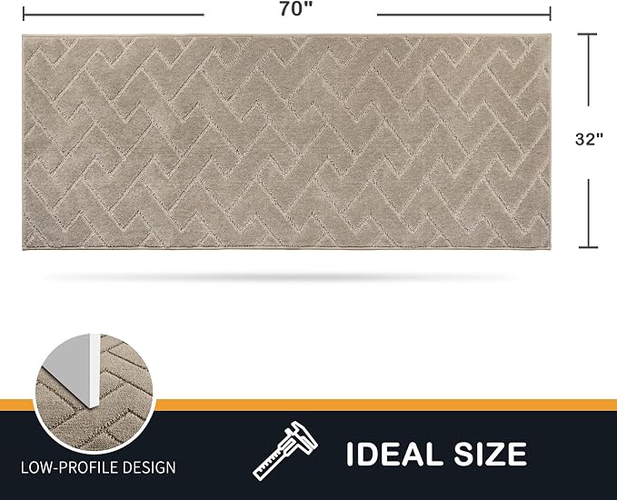 PURRUGS Dirt Trapping Door Mat 32" x 70", Non-Slip Machine Washable Entry Rug - Image 2