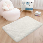 White Fluffy Rug for Bedroom Living Room, 2x3 Small White Area Rug Furry Throw - Image 8