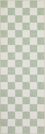 GarveeHome Checkered Sage Green 2x6 Washable Kitchen Runner Rus Geometric - Image 5