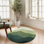 Circle Rug 3ft, Small Round Rugs Non Slip Washable, Abstract Mountain Round - Image 7