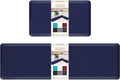 HappyTrends Kitchen Mat, 17.3"x28"+17.3"x60" Navy, Cushioned Comfort by HappyTrends