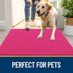 OLANLY Dog Door Mat for Muddy Paws 24x16, Ultra Absorbent Chenille Mud Doormat - Image 6