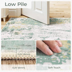 5x7 Area Rugs, Neutral Machine Washable Rugs - Image 2