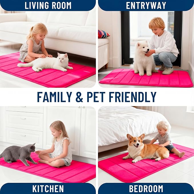 OLANLY Memory Foam Bath Mat 40x32, Super Soft Absorbent Bathroom Rugs, Quick Dry - Image 9