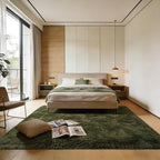 Andecor Shag Area Rug for Living Room, 3x5 Feet Olive Green Soft Fluffy Indoor - Image 8