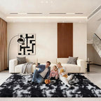Black and White Rugs for Living Room, Large Fluffy 6x9 Area Rugs for Bedroom - Image 6
