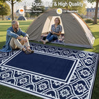HUGEAR Plastic Outdoor Rug 6'x9' Waterproof Camping Carpet Outside Reversible - Image 4