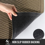 HIYARD Sturdy Front Door Mat, Absorbent Muddy Dirt Resist Welcome Door Mats - Image 4