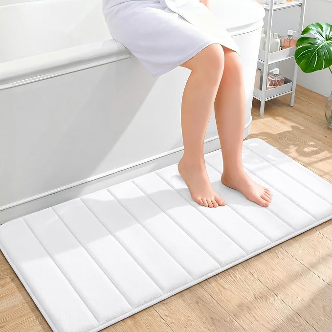 OLANLY Memory Foam Long Bathroom Rugs Runner 44x20, Super Soft Absorbent Bath by OLANLY