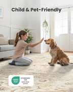 AMADA HOMEFURNISHING Round 4ft Area Rugs, Low-Profile Washable Rug - Image 4