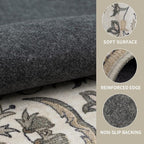 6×9 Washable Large Area Rugs for Living Room, Floral Soft Rug Non Slip Stain - Image 4