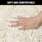 H.VERSAILTEX Bath Mat for Bathroom Non Slip Luxury Chenille Ultra Soft Bath - Image 4