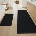 Upgraded Waffle Bath Mat Set of 2 Super Absorbent Non Slip Bath Mats by AMOAMI
