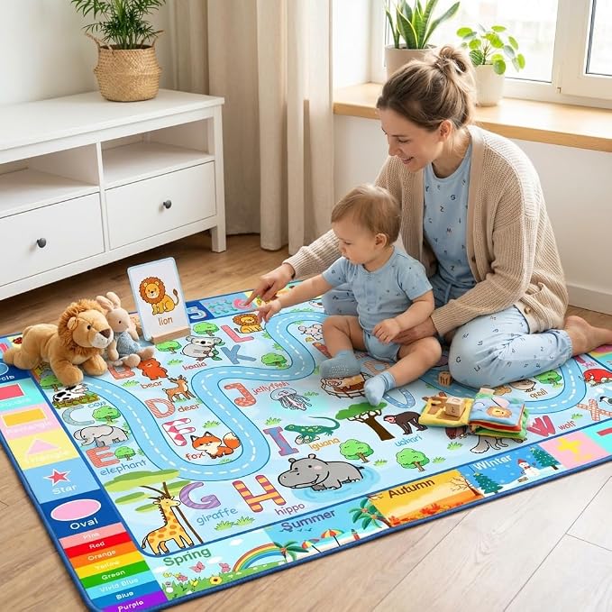Educational ABC Alphabet Area Rug, 2.5x4 Feet Non-Slip Kids Rugs - Image 5