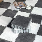 Smabee Interlocking Carpet Shaggy Soft EVA Foam Mats Fluffy Area Rugs - Image 4