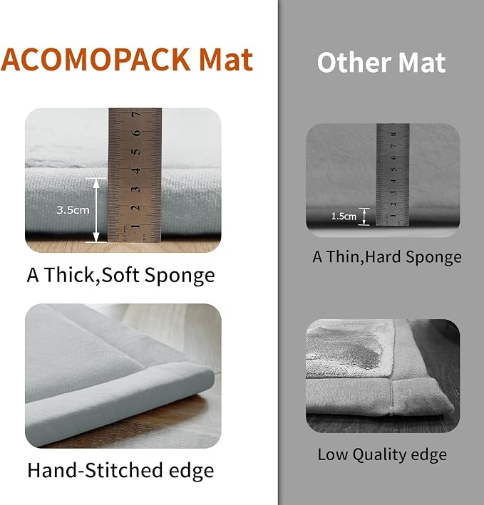 ACOMOPACK Baby Play Mat for Floor, 1.3" Thick Memory Foam Area Rug for Living - Image 4