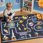 Outer Space Kid Rug，Boys Car Rug - Image 7