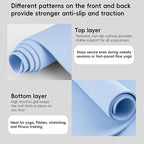 Extra Wide Yoga Mat 72" x 32", 6mm Non Slip TPE Exercise Mat - Image 3