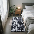 Fluffy Rug Shag Area Rug, Mottling Black 2x4 Area Rugs by Yongyangjuxi
