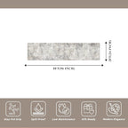 2x8 Washable Hallway Runner Rug – Non-Slip Modern Abstract Neutral Low-Pile - Image 2