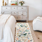 2x6 Washable Hallway Runner Rug: Floral Kitchen Rugs - Image 4