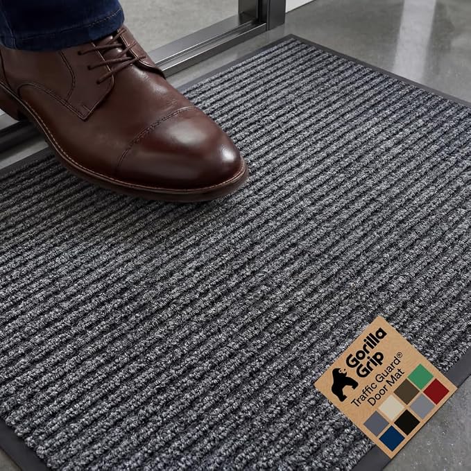 GORILLA GRIP Waterproof Traffic Guard Door Mat, Heavy Duty Entryway Mats by Unknown
