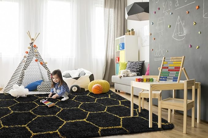 TWINNIS Super Soft Shaggy Rugs Fluffy Carpets, 4x5.9 Feet, Indoor Modern Plush - Image 4