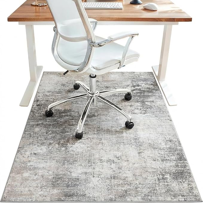 36"x60" Office Chair Mat for Hardwood Tile Floor, Under Desk Carpet Protector by BESBLEE