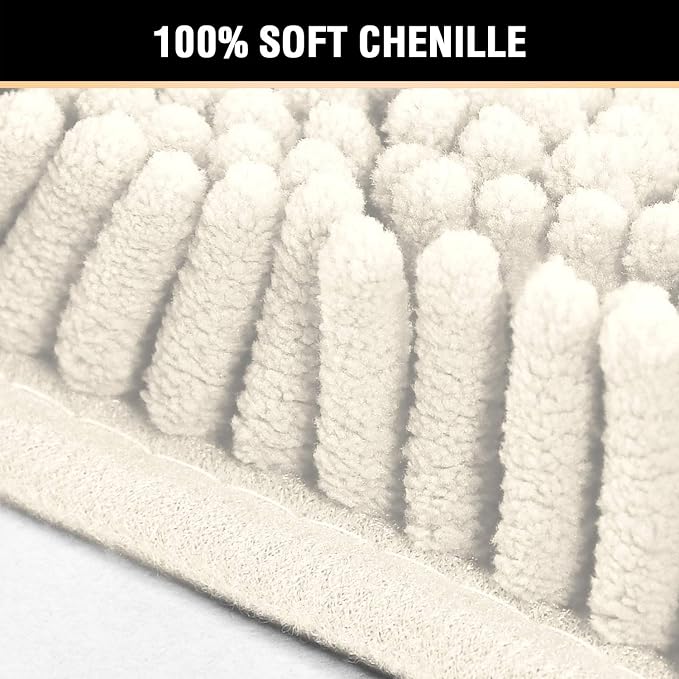H.VERSAILTEX Microfiber Bath Rugs Chenille Floor Mat Ultra Soft Washable - Image 3