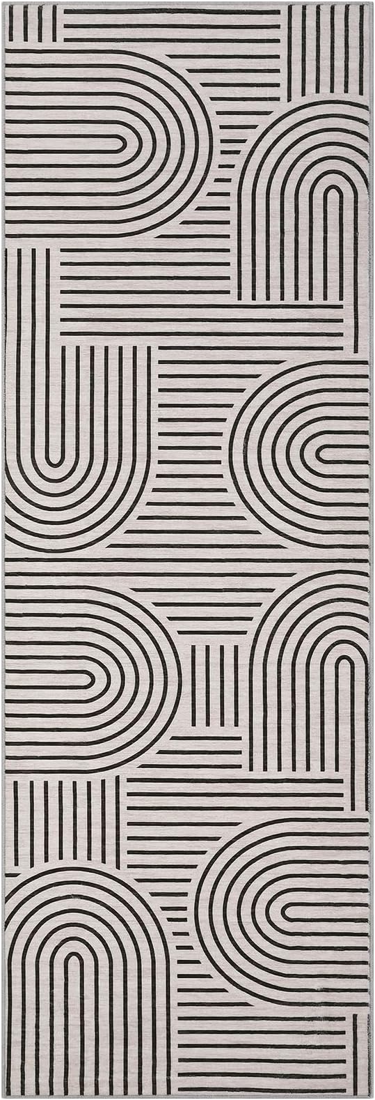 ROYHOME Modern Rug 2x6 Runners for Hallways, Abstract Kitchen Runner Rugs Non - Image 4