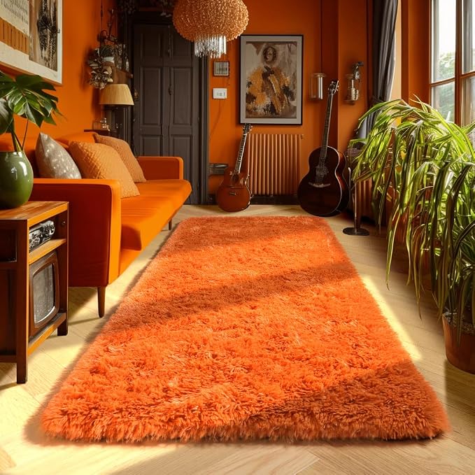 Amdrebio Burnt Orange 2x6 Runner Rugs - Image 8
