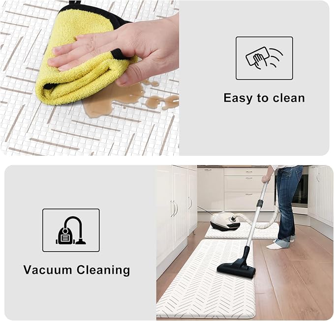 KIMODE Anti Fatigue Kitchen Mat, Boho Kitchen Rugs Sets of 2, Cushioned Kitchen - Image 5