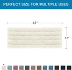 H.VERSAILTEX Bath Rugs for Bathroom Non Slip Bath Mats Extra Thick Chenille - Image 2