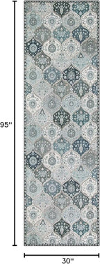 Lahome Moroccan Washable Runner Rug, Oriental Non-Slip Hallway Rug Carpet - Image 2