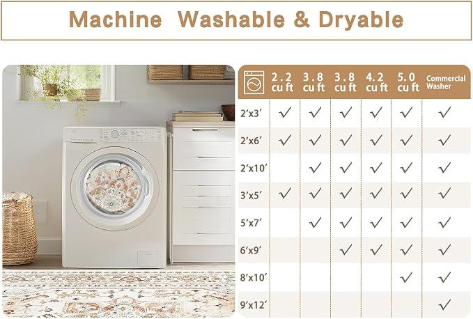 Srugn Washable Rugs 8x10 Area Rugs - Image 9
