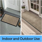 GORILLA GRIP 100% Waterproof All-Season WeatherMAX Doormat US Designed Natural - Image 9