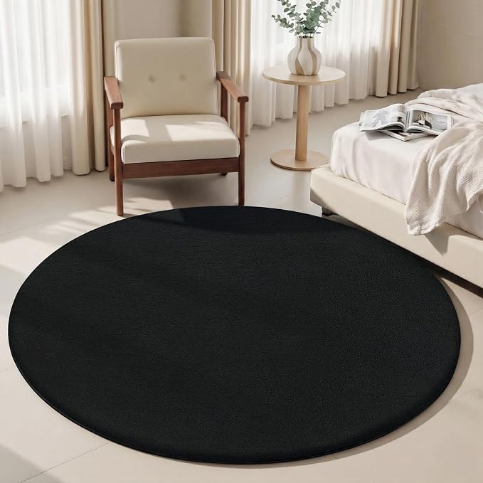 Sour Lemon 4ft Round Rugs for Bedroom, Circle Area Rugs for Living Room - Image 4