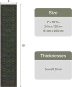 GENIMO Washable Floral Runner Rug 2x10, Non-Slip Long Hallway Carpet - Image 2