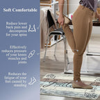 HEBE Anti Fatigue Kitchen Mat Set of 2 Non Slip Cushioned Kitchen Mats - Image 2