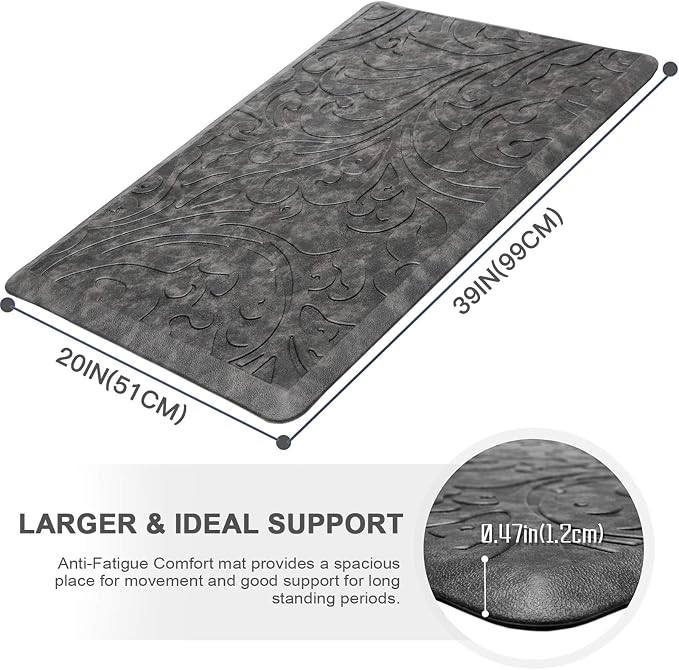 KMAT Kitchen Mat Cushioned Anti-Fatigue Floor Mat Waterproof Non-Slip Standing - Image 2