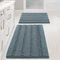 Non Slip Thick Shaggy Chenille Bathroom Rug Mat Set Extra Soft and Absorbent by HVERSAILTEX