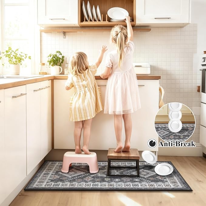 HEBE Boho Kitchen Rug Sets 3 Piece - Image 8