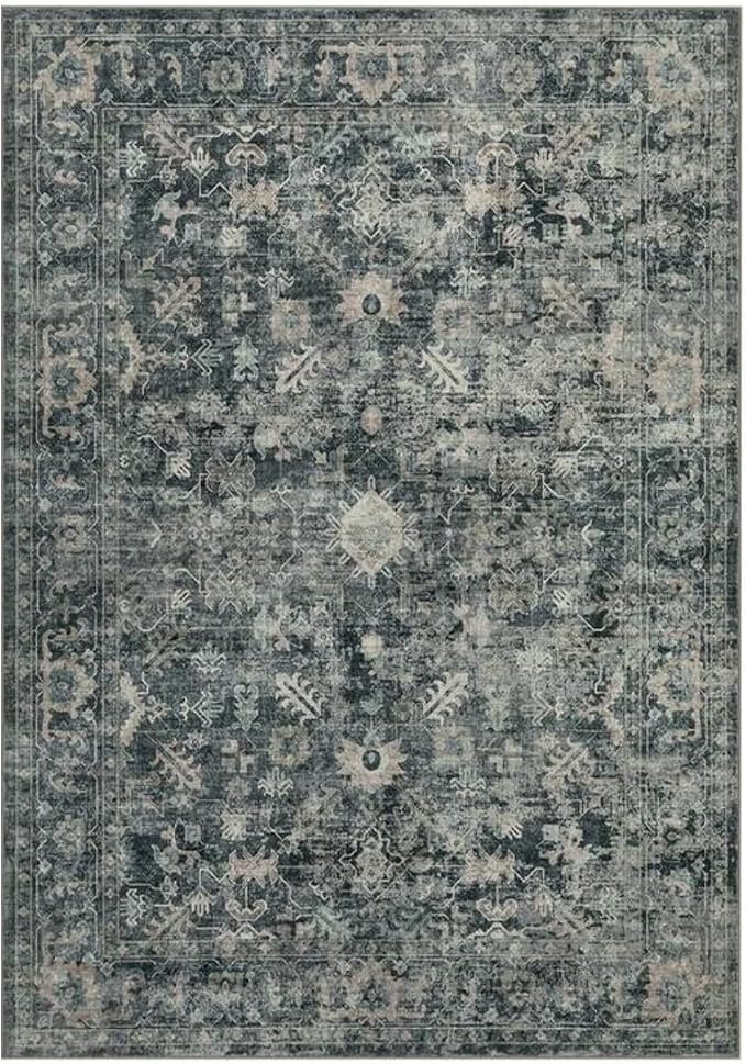 Rugxara 3x5 Rug for Entryway Bedroom, Vintage Retro Boho Throw Rug, Non Slip & - Image 4