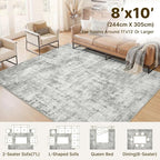 8x10 Area Rugs Washable Living Room Rug-No Slip Soft Carpets Modern Abstract - Image 2