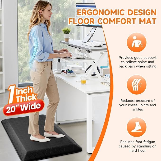 StepRite 1” Thick Kitchen Mats for Floor, Anti Fatigue Kitchen Rugs, Heavy Duty - Image 6