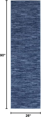 Nourison Home Nourison Essentials Navy Blue 2'2" x 7'6" Area Rug - Image 2