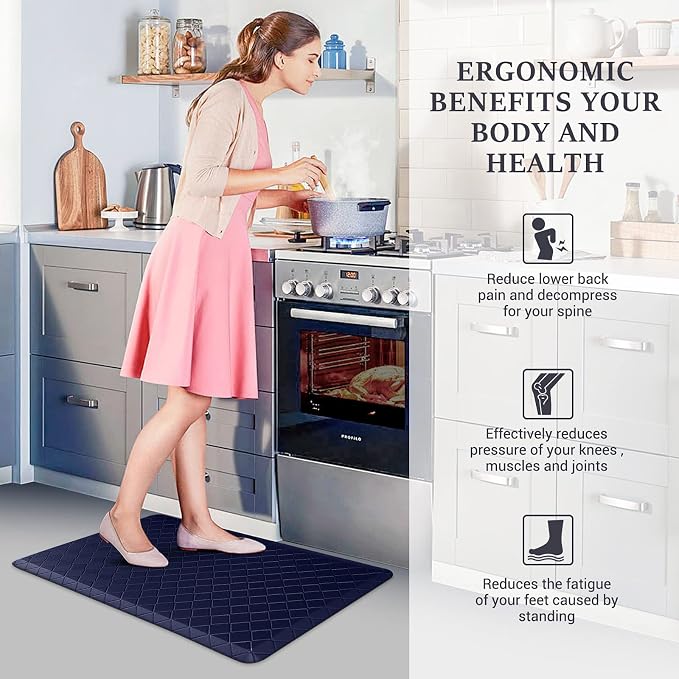 HappyTrends Kitchen Runner Rugs Anti-Fatigue mats, 17.3"x 28", Non Slip - Image 5