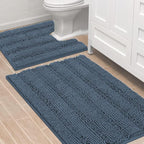 H.VERSAILTEX Bathroom Rug Sets 2 Piece Bath Mats Non Slip Thick Soft Chenille by HVERSAILTEX